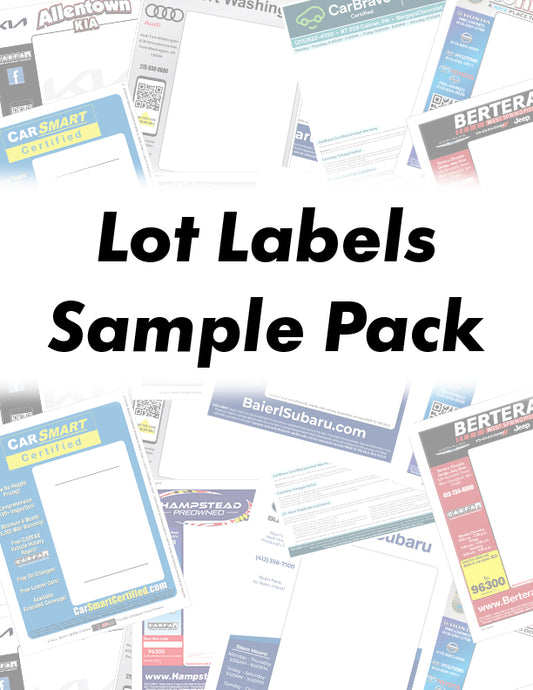 Lot Labels Sample Pack