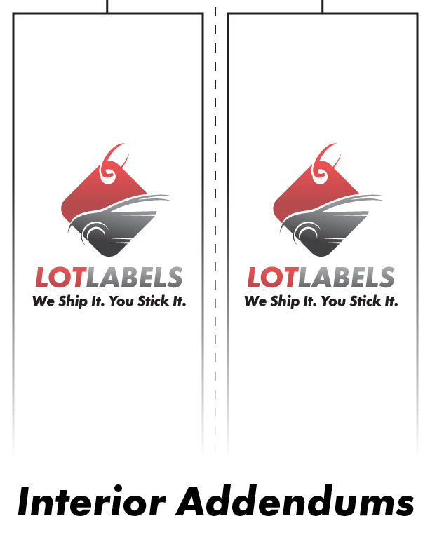 Pre-Printed Color Window Label Templates – Internal Addendum Size (Increments of 125) $75.00