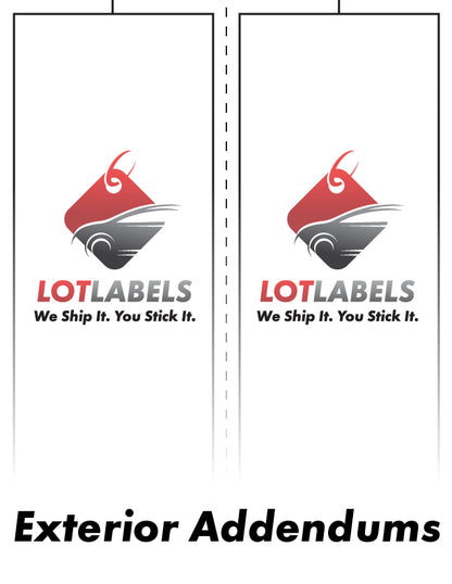 Pre-Printed Color Window Label Templates – External Weatherproof Addendum Size (Increments of 125)