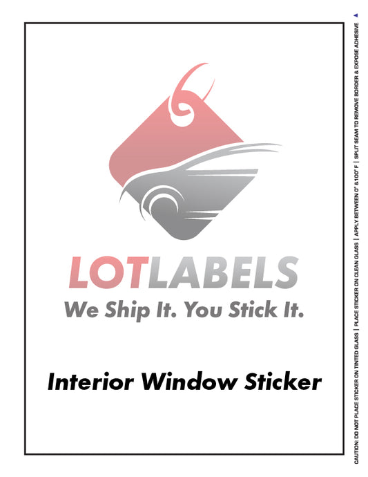 Pre-Printed Color Window Label Templates – Internal Full Size (Increments of 250) $150.00